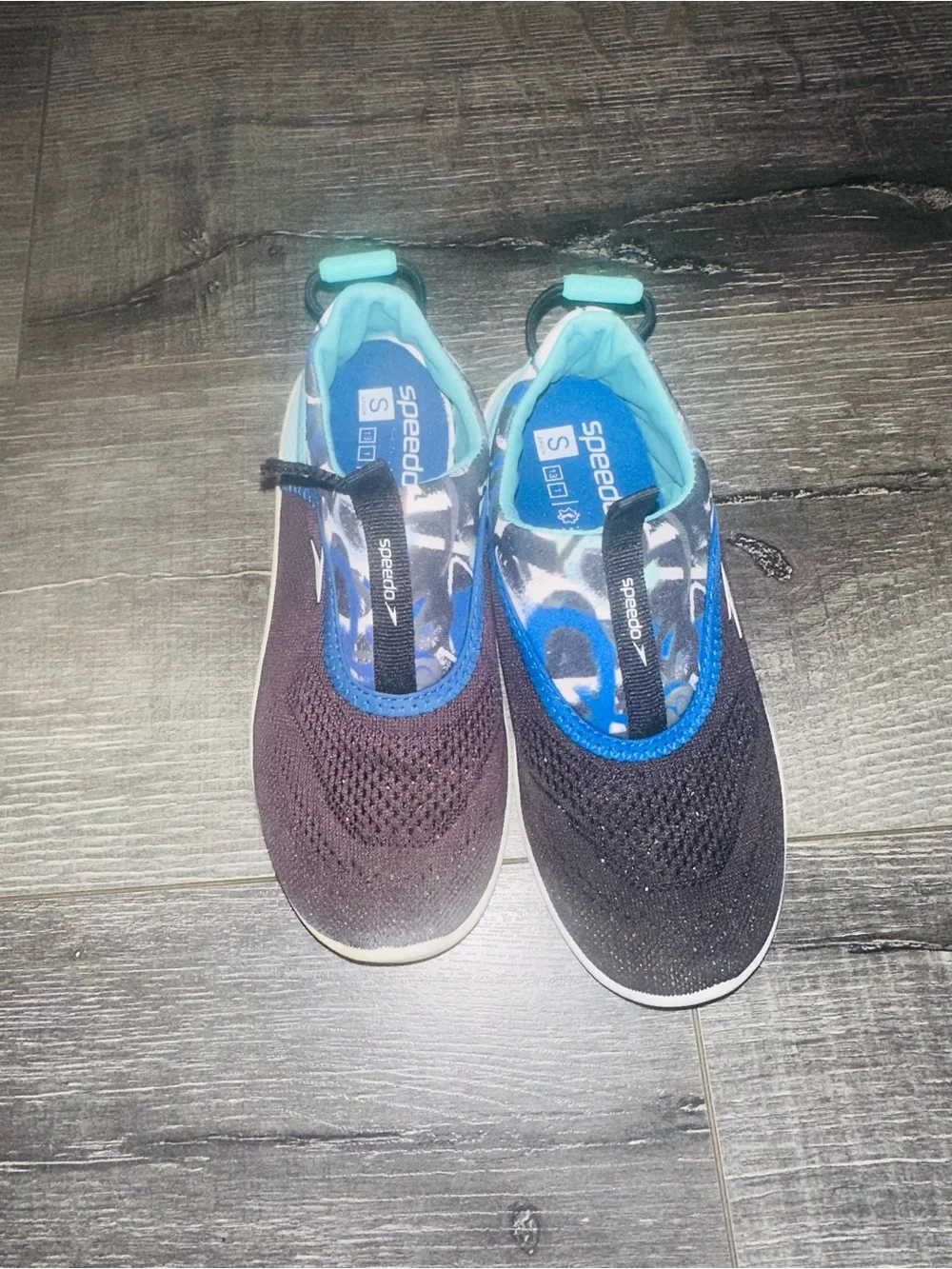 Speedo Kids' Black & Blue Water Shoes